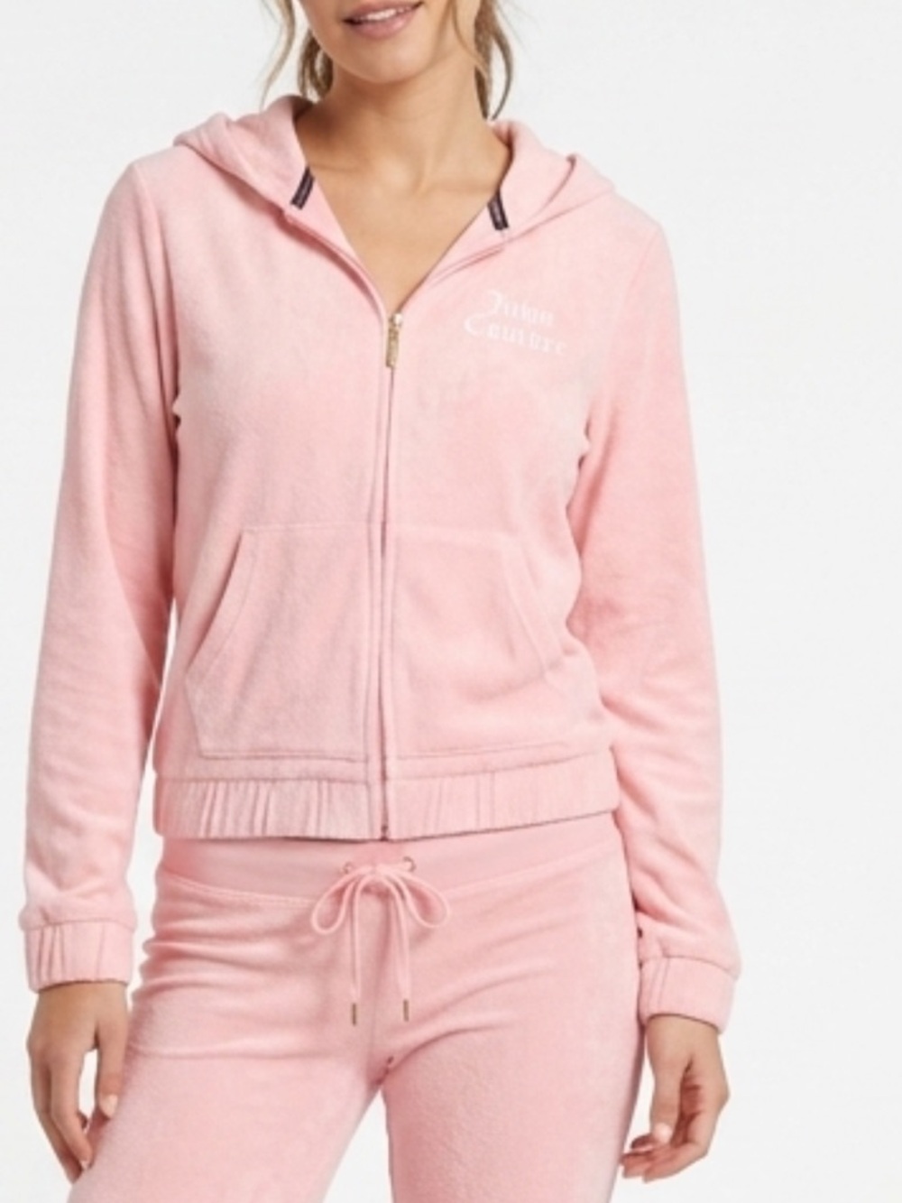 Vintage Juicy Couture Terry Cloth Zip Hoodie – Kids L| Y2K Icon | Barbiecore |
